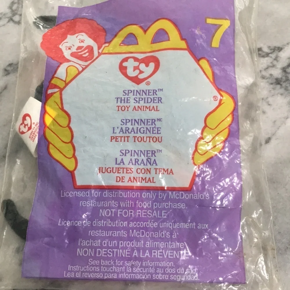 McDonald’s Teenie babies, spinner the spider